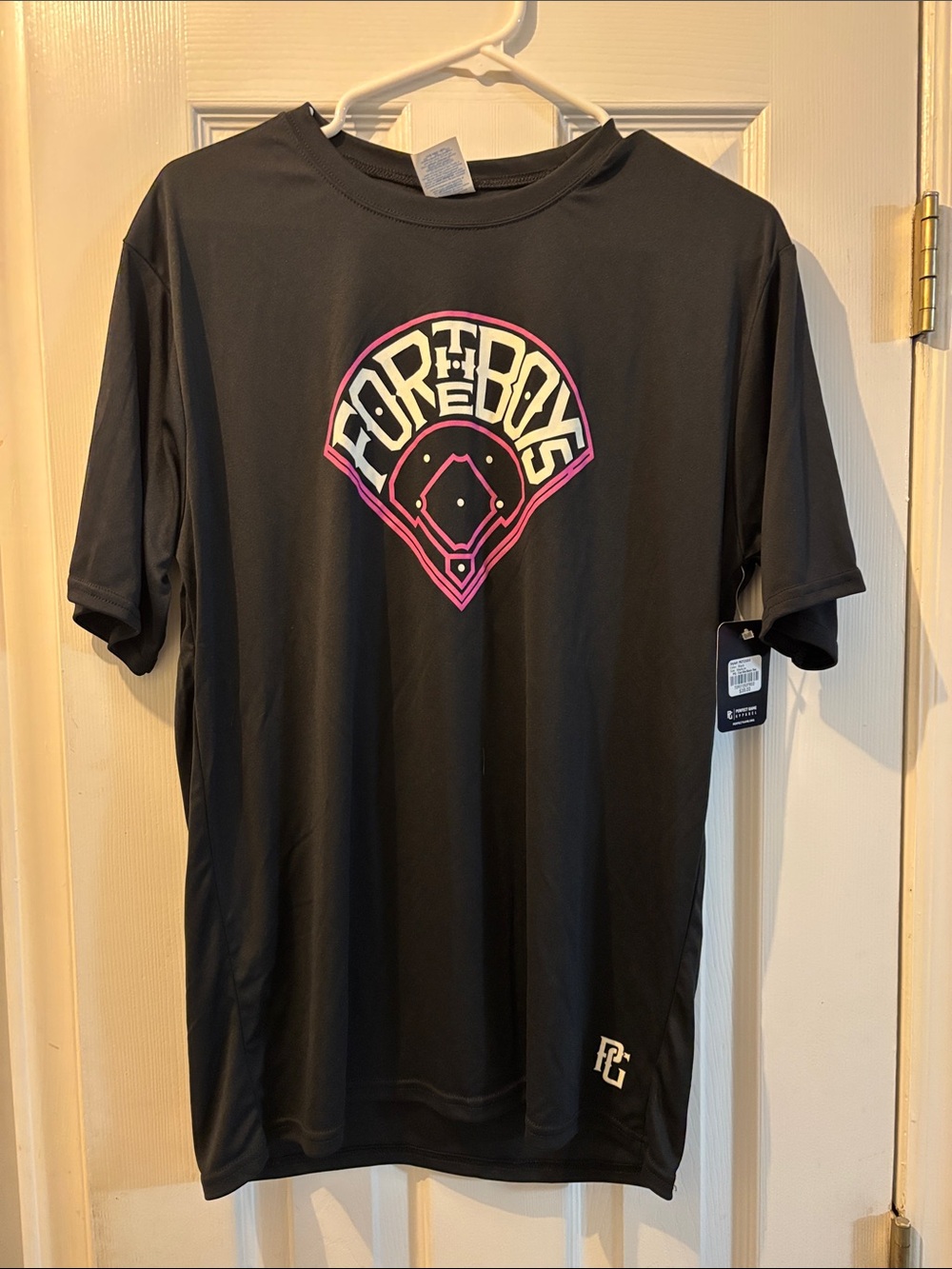 Padded Baseball Graphic Short-Sleeve Tee - Black